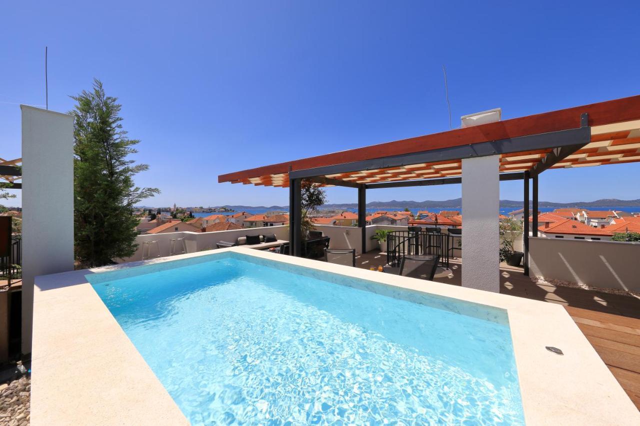 Penthouse Diem - Private Pool With Sea View Zadar Exterior foto